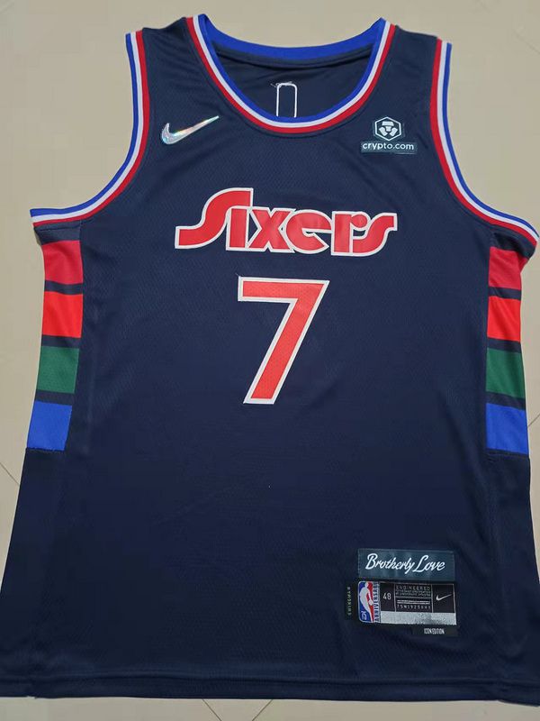 Men Philadelphia 76ers 7 Joe Blue 2022 City Edition Nike NBA Jersey